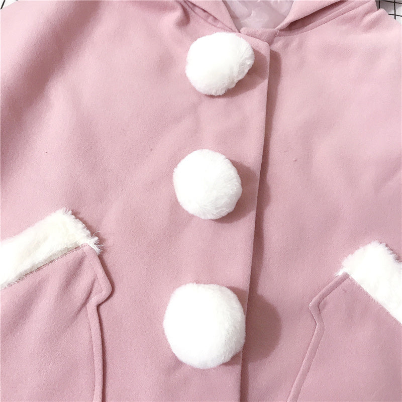 Kawaii Rabbit Ears Hooded Coat