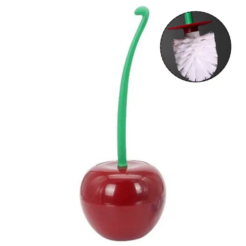 Cute Cherry Toilet Brush Holder Set Bathroom Lavatory Long Handle Toilet Bowl Brush Cleaner Cleaning Brush Bathroom Accessories