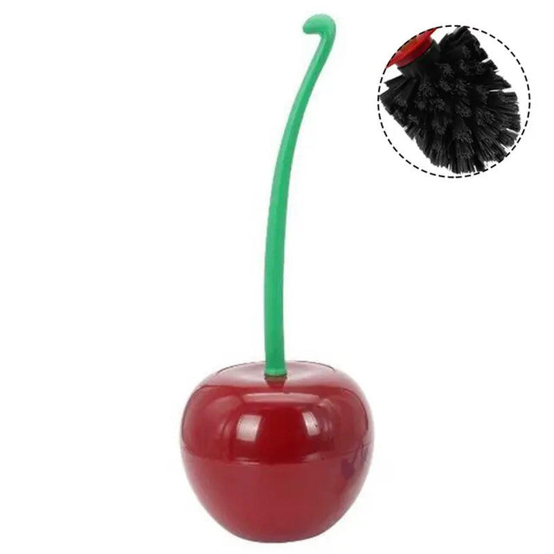 Cute Cherry Toilet Brush Holder Set Bathroom Lavatory Long Handle Toilet Bowl Brush Cleaner Cleaning Brush Bathroom Accessories