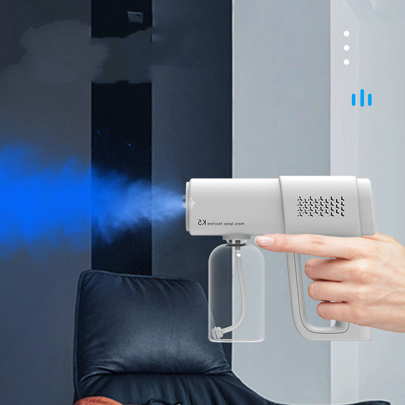 Electric Sanitizer Sprayer Handheld Blue Light Nano Steam Disinfection Spray Gun Home Car Wireless USB Humidifier Atomizer