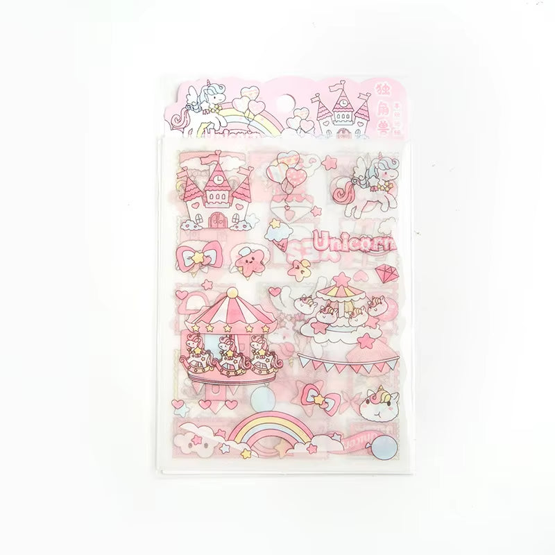 4Pcs/Pack Kawaii Anime Stickers Scrapbooking Stationery School Supplies