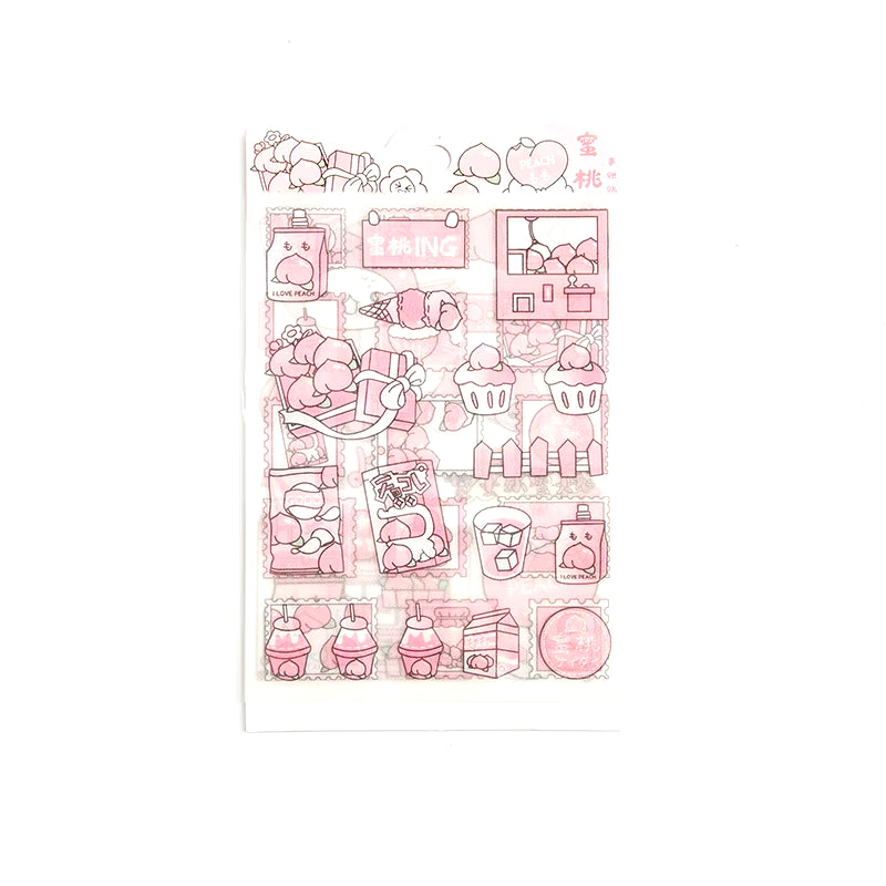 4Pcs/Pack Kawaii Anime Stickers Scrapbooking Stationery School Supplies