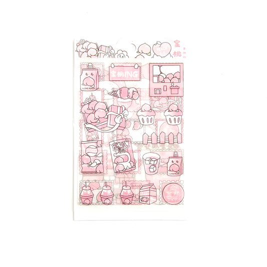 4Pcs/Pack Kawaii Anime Stickers Scrapbooking Stationery School Supplies