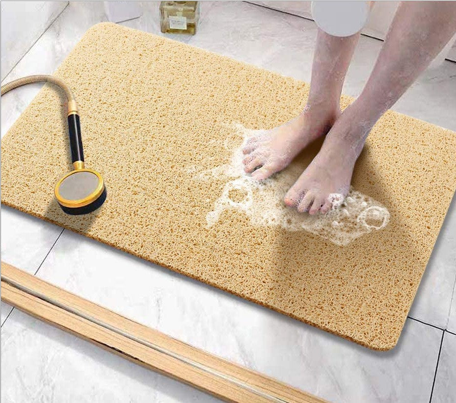 Home Bathroom Bath Shower Stomp Feet Silk Circle Mat